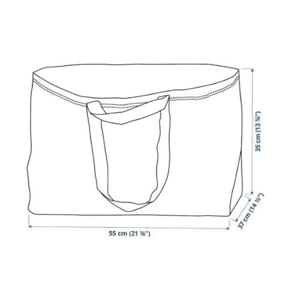 IKEA Patriotic Shopping Bags Tote Set of 2 Large Knorrala 19 Gallons JJ2107 - Picture 2 of 3